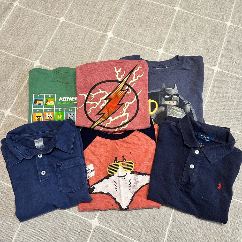 ⚡️🔥Kids Shirt Bundle! Minecraft/Flash/Batman and Polos